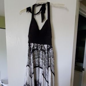 Alesia high low halter dress